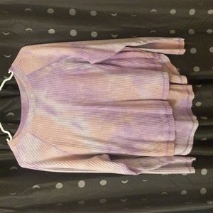 Medium long sleeves tye dye crop top